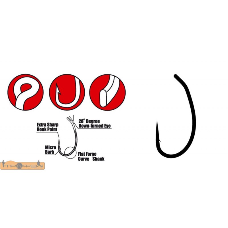 Крючки GAMAKATSU G-CARP SNAGGER №008/Grey/10шт Крючки GAMAKATSU G-CARP SNAGGER №008/Grey/10шт